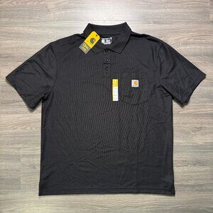 *New Carthartt Men's Workwear Pocket Polo - Black